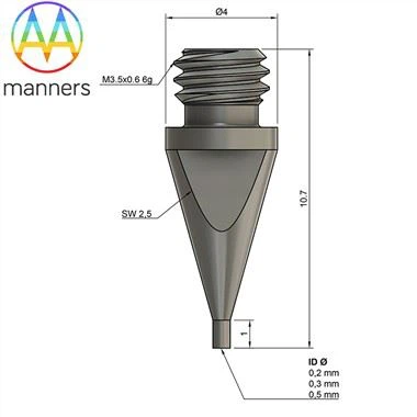 精密ディスペンシングニードルコニカル0.2mm